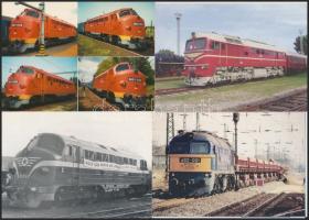 56 db MODERN használatlan motívumlap; vonatok / 56 modern unused motive cards; trains