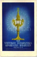 1938 Budapest XXXIV. Nemzetközi Eucharisztikus Kongresszus - 3 db régi képeslap / 3 old postcards