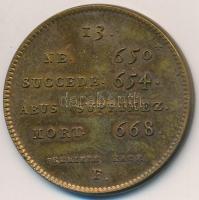 Franciaország ~1900. "III. Chlothar" peremén jelzett Br emlékérem "Francia Királyok s...