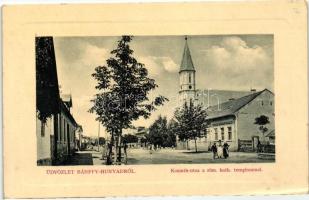 Bánffyhunyad, Huedin; Kossuth utca, katolikus templom W. L. Bp. 7082.