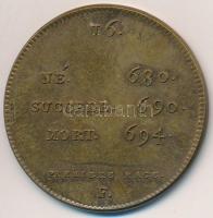 Franciaország ~1900. "IV. Klodvig (érmén III.)" peremén jelzett Br emlékérem "Francia...