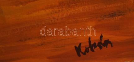 Kukán jelzéssel: Udvar. Olaj, karton, 50×56 cm