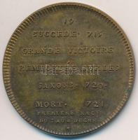 Franciaország ~1900. "II. Chilperich" peremén jelzett Br emlékérem "Francia Királyok ...