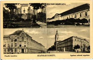 Szatmárnémeti, Satu Mare; Püspöki konviktus, Irgalmas nővérek anyaháza, Római katolikus püspöki palota, Irgalmasok temploma / churches