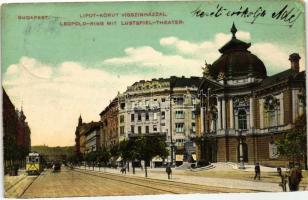 Budapest XIII. Lipót körút, Vígszínház, villamos (EK)
