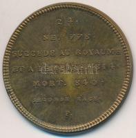 Franciaország ~1900. "I. Lajos" peremén jelzett Br emlékérem "Francia Királyok soroza...