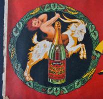 cca 1930 Dreher Bak sör, Korvin Testvérek, Budapest , plakát kartonra kasírozva, kissé viseltes szél...