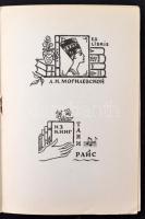 1965 Moszkvai kiadású ex libris témájú apró nyomtatványok orosz nyelven, 9db, sok illusztrációval, 9...
