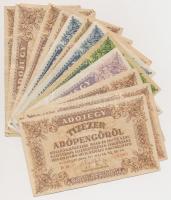 1946. 12db-os vegyes magyar adópengő bankjegy tétel T:III