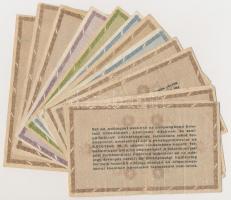 1946. 12db-os vegyes magyar adópengő bankjegy tétel T:III