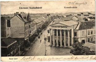 Szabadka, Subotica; Kossuth utca, Szálloda Pest Városához / street, hotel (fa)