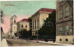 Nagyvárad, Oradea; utca, templom / street, church