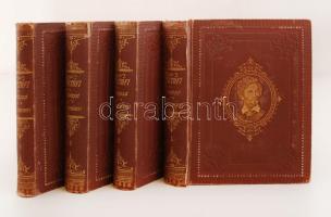 Petőfi Sándor összes költeményei I-IV. Bp. 1877, Athenaeum. Aranyozott, metszett vászonkötésben, aranyozott lapszélekkel. Első kiadás!