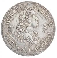 1735NB 1/4 Tallér Ag "III. Károly" XIX. századi nürnbergi utánveret (6,61g) T:2- ph. lyuktömött