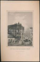 cca 1860 Ludwig Rohbock (1820-1883) - Ad. Fesca sculp.: Részlet a Király utcából Pesten. Druck&Verlag v.G.G. Lange Darmstadt, acélmetszet, jelzett a metszeten, 18x11 cm