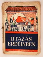 cca 1930 Utazás Erdélyben: A Szent István cikóriagyár albuma gyűjthető képekkel. Közepes állapotban, rojtos borítólapokkal. 62 kép a 64-ből / Travel in Transylvania, collectable pictures in album, 62 out of 64.