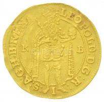 1695K-B Dukát Au I. Lipót Körmöcbánya (3,01g) T:2,2- kissé hullámos lemez Hungary 1695K-B Ducat Au Leopold I Kremnitz (3,01g) C:XF,VF slightly wavy coin Huszár: 1322., Unger II.: 992.a