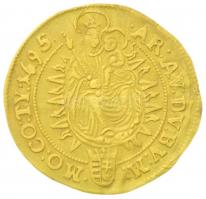 1695K-B Dukát Au "I. Lipót" Körmöcbánya (3,01g) T:2,2- kissé hullámos lemez Hungary 1695K-...