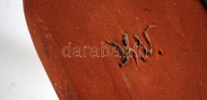 KV jelzéssel: Mázas kerámia figura, hibátlan, 22cm