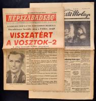 1961-62 Népszabadság és Esti Hírlap űrrepüléssel kapcsolatos száma, 4 db