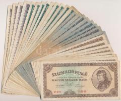 1946. 100.000.000P (8x) + 1946. 10.000MP (8x) + 1946. 100.000MP (9x) + 1946. 10.000.000MP (4x) T:III,III- több bankjegynél szép papír