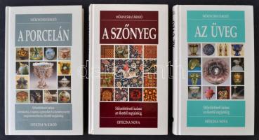 Műkincshatározók, 7db: A bútor, Az üveg, Az ezüst, A porcelán, Az óra, A szőnyeg, Az ikon. Officina Nov. Illusztrált kiadói karton kötésben, aláhúzásokkal.