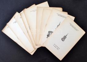 1965-69 Moszkvai kiadású ex libris témájú apró nyomtatványok orosz nyelven, 9db, sok illusztrációval, 9db, 18x12cm