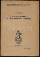 Deér József: A magyar-horvát államközösség kezdetei, Bp., 1931, K. M. Egy. Ny. 42p. (Jancsó Benedek Társaság kiadványai. 2.) Kiadói papírborítóban, jó állapotban.