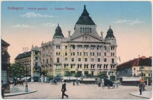 Budapest V. Deák tér, Anker-palota, villamos, üzletek