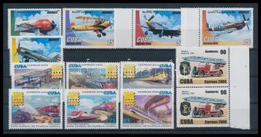 vehicles 13 stamps, Járművek 13 klf bélyeg közte ívszéli értékek