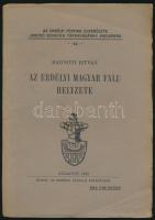 Radnóti István: Az erdélyi magyar falu helyzete, Bp., 1932, K. M. Egy. Ny. 28 p. (Jancsó Benedek Társaság kiadványai. 14.) Kiadói papírborítóban, jó állapotban.