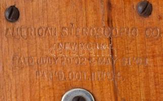 cca 1905 The Mercury Stereoscpe, American Stereoscopic Co. sztereokép nézegető, 30x18 cm