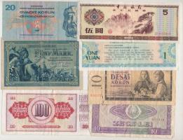 30db-os vegyes külföldi bankjegy tétel, közte Csehszlovákia, Kína, Törökország T:III,III- 30pcs of various banknotes, including Czechoslovakia, China, Turkey C:F,VG