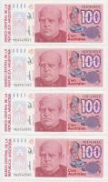 Argentína 1985-1990. 100A (6x) sorszámkövetők T:I- Argentina 1985-1990. 100 Australes (6x) sequential serials C:AU Krause 327.c