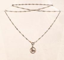 Ezüst nyaklánc bak medállal, Ag., nettó:5gr., jelzett, 54cm / Silver necklace, net, Ag.5g, marked, 5...