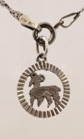 Ezüst nyaklánc bak medállal, Ag., nettó:5gr., jelzett, 54cm / Silver necklace, net, Ag.5g, marked, 5...