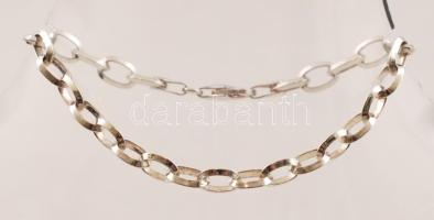 Ezüst anker karlánc, Ag., nettó: 9,8gr., jelzett, 19,5cm / Silver bracelet, Ag, net. 9,8gr, marked, ...