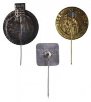 1948. "1848-1948. Magyar sportoló ifjúság szabadság reménye" ezüstözött Br kitűző (27,5x32...