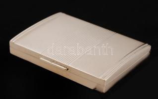 Ezüst dohányszelence, Ag., nettó: 82gr., jelzett, 8x6x1cm / Silver tobacco holder, Ag, net. 82gr, ma...