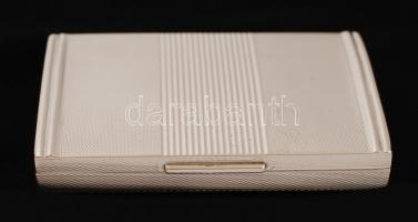 Ezüst dohányszelence, Ag., nettó: 82gr., jelzett, 8x6x1cm / Silver tobacco holder, Ag, net. 82gr, ma...