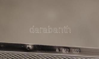 Ezüst dohányszelence, Ag., nettó: 82gr., jelzett, 8x6x1cm / Silver tobacco holder, Ag, net. 82gr, ma...