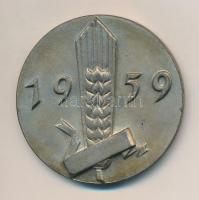 Kiss Kovács Gyula (1922-1984) 1959. "Országos Mezőgazdasági Kiállítás és Vásár" fém emléké...