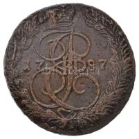 Orosz Birodalom 1787EM 5k Cu "II. Katalin" T:2- Russian Empire 1787EM 5 Kopeks Cu "Catherine II" C:VF