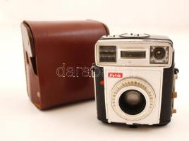 Kodak  Brownie Starmatic 4x4 cm kamera Kodar 1:8 objektívvel, jó állapotban, bőrtokkal / Vintage camera