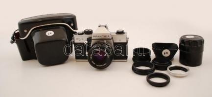Pentacon Praktica MTL 5	24x36 mm kamera Pentacon auto 1:1,8/50 mm objektívvel, hozzá	napellenző, köz...