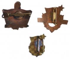 3db-os szocialista jelvény tétel: "József Attila olvasómozgalom - KISZ" zománcozott fém je...