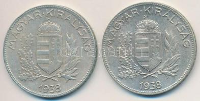 1938. 1P Ag (2x) T:2