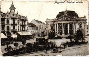 Nagyvárad, Oradea; Szigligeti színház, Emke Kávéház, Adria üzlet / theatre, cafe, shop (b)