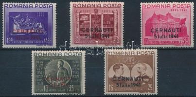 Overprinted &quot;CERNAUTI&quot; set Felülnyomott &quot;CERNAUTI&quot; sor