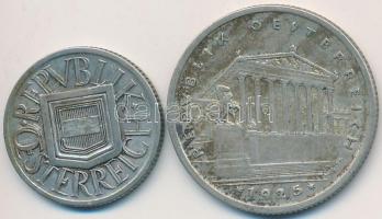 Ausztria 1925. 1/2Sch Ag + 1Sch Ag T:2
Austria 1925. 1/2 Schilling Ag + 1 Schilling Ag C:XF